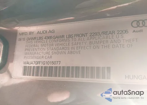 2016 Audi A3 1.8T Premium из США, поврежденный, VIN WAUA7GFF1G1015077